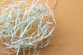 Messy Shredded paper on Yellow background Royalty Free Stock Photo