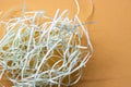 Messy Shredded paper on Yellow background Royalty Free Stock Photo