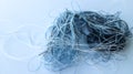 Messy tangled sewing threads. Royalty Free Stock Photo