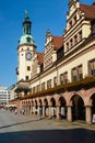 The old Town Hall in Leipzig, Saxony, Germany. Royalty Free Stock Photo