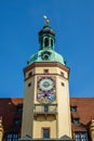 The tower of the old Town Hall in Leipzig, Saxony, Germany. Royalty Free Stock Photo