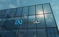 Meta company headquarters glass building concept