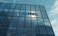 Meta company headquarters glass building concept