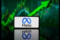 Meta company on stock market. Meta facebook financial success and profit