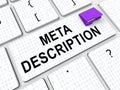 Meta Description Website Seo Source 3d Rendering