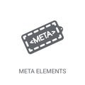 Meta Elements icon. Trendy Meta Elements logo concept on white b Royalty Free Stock Photo