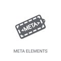 Meta Elements icon. Trendy Meta Elements logo concept on white b