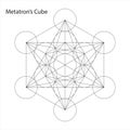 Meta-tron Cube. Metatron`s cube. Royalty Free Stock Photo