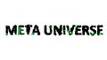 Meta Universe black - green cybernetic digital text, isolated - object 3D illustration