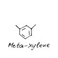 meta-xylene molecule formula. Hand drawn imitation of metaxylene structural model Royalty Free Stock Photo