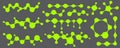 Metaball connected blobs shapes in pattern. Vector morphed fluid and circles symbol. Circular balls in grid. Abstract