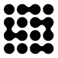 Metaball, connected dots, circles pattern, texture element