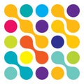 Metaball, connected dots, circles pattern, texture element
