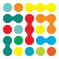 Metaball, connected dots, circles pattern, texture element