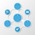 Metaball diagram. Infographic elements Royalty Free Stock Photo