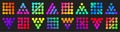 Metaball gradient neon shapes on dark background