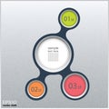 Metaball infographic elements in flat design
