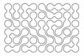 Metaball pattern. Connected fluid drops or amorphous shapes background. Organic blobs or molecules isolated on white