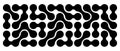 Metaball pattern. Connected liquid drops, organic blobs or morph shapes background. Molecules or neurons isolated on