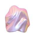 Metaball shapes of objects realistic 3d design iron metal hologram gradient. Meteorites asteroids comet Round ball