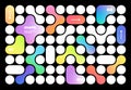 Metaball Shapes Pattern. Abstract Blob Shape Geometric Background with Gradient. Vector Fluid Icon. Organic Liquid