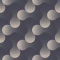 Metaball Structure Unique Seamless Pattern Vector Dotwork Abstract Background