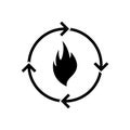 Metabolism icon, Burn icon, vector illustration Royalty Free Stock Photo