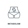 Metabolism line icon. Monochrome simple Metabolism outline icon for templates, web design and infographics