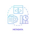 Metadata blue gradient concept icon Royalty Free Stock Photo