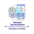 Metadata synchronization concept icon