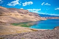 Metajna, island of Pag. Famous Rucica beach in stone desert amazing scenery