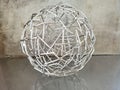 Metal Abstract Sphere Sculpture