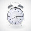 Metal alarm clock. Vector.