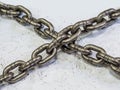 metal alloy steel chains for industrial use, very strong Royalty Free Stock Photo