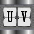 Metal alphabet of mechanical U-V