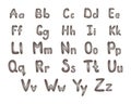Metal alphabet. Steel letters.