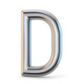 Metal alphabet symbol. Letter D 3D Royalty Free Stock Photo