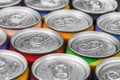 Metal aluminum cans for Cola, beer, energy drinks