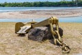 Metal anchor monument Royalty Free Stock Photo