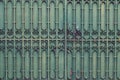 Metal ancient background with green iron decor Royalty Free Stock Photo