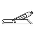 Metal angle knife icon, outline style