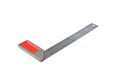 Metal angle ruler isolated Royalty Free Stock Photo