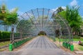 Metal Arch Entrance with Asphalt Walk Way for Decorate Plant or Flower