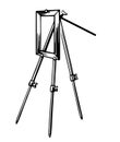 Metal art easel. Tripod. Vector vintage illustration of isolated objects. Sketch of the artist s workshop. Icon of Royalty Free Stock Photo