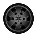 Metal auto rim icon Royalty Free Stock Photo