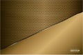 Abstract background.Metallic of gold with carbon fiber.Dark space technology concept. Royalty Free Stock Photo