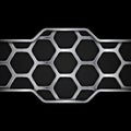 Metal background. Geometric pattern of hexagons. Vector illustration Royalty Free Stock Photo