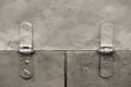 Metal background with hinges