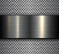 Metal background with metallic banner