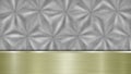 Metal background with polished plate Royalty Free Stock Photo